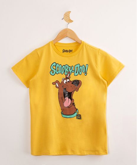 Camiseta-Infantil-de-Algodao-Scooby-Doo-Manga-Curta-Amarela-9995240-Amarelo_1