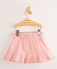 Saia-Infantil-de-Algodao-Texturizada-com-Babado-e-Botoes-Rosa-Claro-9989649-Rosa_Claro_2