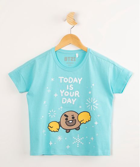 Blusa-Juvenil-de-Algodao-BT21--Today-Is-Your-Day--Manga-Curta--Azul-9995974-Azul_1