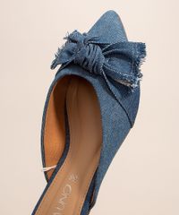 Mule-Feminino-Jeans-Bico-Fino-com-Laco-Via-Uno-Azul-Medio-9999905-Azul_Medio_2
