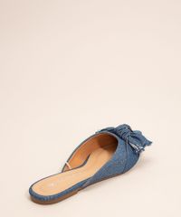 Mule-Feminino-Jeans-Bico-Fino-com-Laco-Via-Uno-Azul-Medio-9999905-Azul_Medio_3