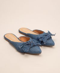 Mule-Feminino-Jeans-Bico-Fino-com-Laco-Via-Uno-Azul-Medio-9999905-Azul_Medio_4