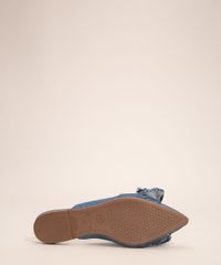 Mule-Feminino-Jeans-Bico-Fino-com-Laco-Via-Uno-Azul-Medio-9999905-Azul_Medio_5
