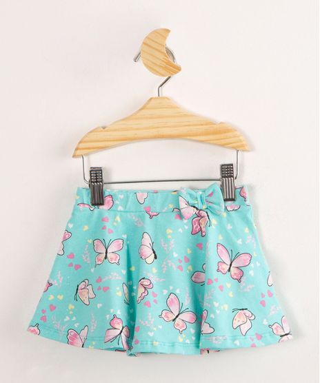 Short-Saia-Infantil-Estampado-de-Borboletas-com-Glitter-Azul-Claro-9997360-Azul_Claro_1