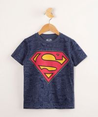 Camiseta-Infantil-de-Algodao-Super-Homem-Manga-Curta--Azul-9994817-Azul_1