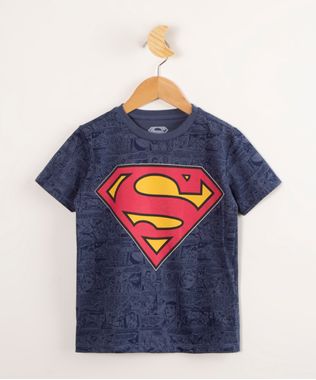 Camiseta-Infantil-de-Algodao-Super-Homem-Manga-Curta--Azul-9994817-Azul_1