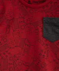 Camiseta-Infantil-PlayStation-Manga-Curta--Vermelha-1004802-Vermelho_2