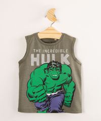 Regata-Infantil-de-Algodao--O-Incrivel-Hulk--Verde-Militar-1002510-Verde_Militar_1