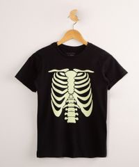 Camiseta-Infantil-de-Algodao-Esqueleto-Halloween-Manga-Curta-Preta-1001574-Preto_1