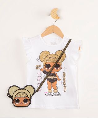 Blusa-Infantil-LOL-Surprise-com-Glitter-Manga-Curta---Bolsa-Off-White-1000857-Off_White_1