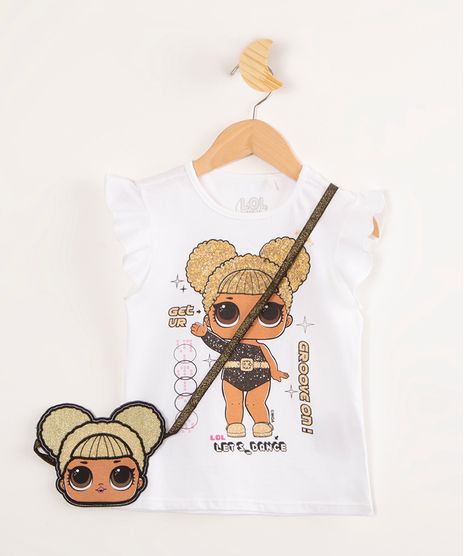 Blusa-Infantil-LOL-Surprise-com-Glitter-Manga-Curta---Bolsa-Off-White-1000857-Off_White_1