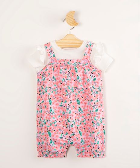 Macaquinho-Infantil-de-Moletom-Estampado-Floral---Blusa-de-Algodao-Rosa-9987617-Rosa_1