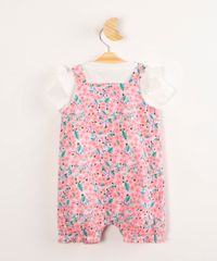 Macaquinho-Infantil-de-Moletom-Estampado-Floral---Blusa-de-Algodao-Rosa-9987617-Rosa_2