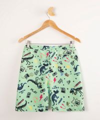 Bermuda-Surf-Infantil-Estampada-Dinossauros-Verde-Claro-9989556-Verde_Claro_2