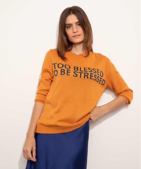 Sueter-de-Trico-Feminino-Mindset--Too-Blessed--Decote-Redondo-Mostarda-9949323-Mostarda_1