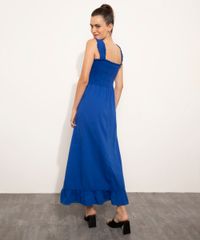 Vestido-Feminino-Mindset-Longo-com-Lastex-e-Babado-na-Alca-Azul-Royal-9984868-Azul_Royal_2