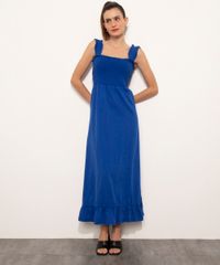 Vestido-Feminino-Mindset-Longo-com-Lastex-e-Babado-na-Alca-Azul-Royal-9984868-Azul_Royal_3