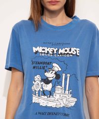 T-Shirt-de-Algodao-Mickey-Mouse-Manga-Curta-Decote-Redondo-Mindset-Azul-9995100-Azul_2