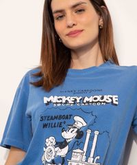T-Shirt-de-Algodao-Mickey-Mouse-Manga-Curta-Decote-Redondo-Mindset-Azul-9995100-Azul_5