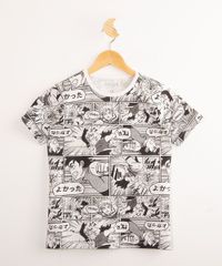 Camiseta-Juvenil-de-Algodao-Estampada-Quadrinhos-Manga-Manga-Curta-Off-White-1000451-Off_White_1