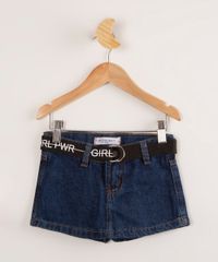Short-Saia-Infantil-Jeans-com-Cinto-Estampado--Girl-Pwr---Azul-Escuro-1003198-Azul_Escuro_1
