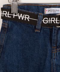 Short-Saia-Infantil-Jeans-com-Cinto-Estampado--Girl-Pwr---Azul-Escuro-1003198-Azul_Escuro_3