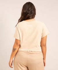Blusa-Cropped-Plus-Size--Discomfort-Is-Not-Dangerous--Manga-Curta-Decote-Redondo-Kaki-1004107-Kaki_3