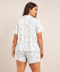 Pijama-Plus-Size-Manga-Curta-Animal-Print-com-Botoes-Azul-Claro-9998104-Azul_Claro_2