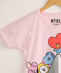 Blusa-Juvenil-de-Algodao-BT21-Manga-Curta--Rosa-9995377-Rosa_4