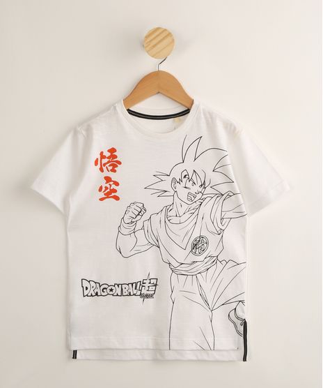 Camiseta-Infantil-de-Algodao-Goku-Dragon-Ball-Manga-Curta-Branca-1000475-Branco_1