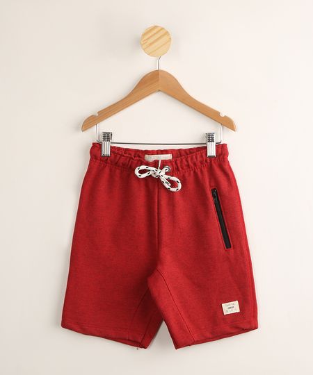 Bermuda-Infantil-de-Moletom-Bolso-com-Ziper-Vermelha-1000356-Vermelho_1