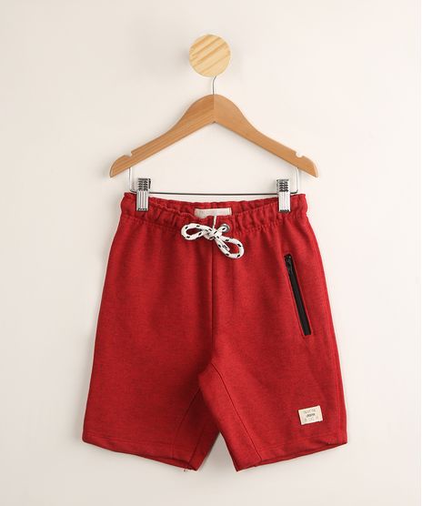 Bermuda-Infantil-de-Moletom-Bolso-com-Ziper-Vermelha-1000356-Vermelho_1