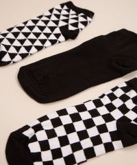 Kit-de-3-Meias-Femininas-Cano-Medio-com-Estampas-Preto-9993519-Preto_5