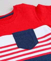 Camiseta-Infantil-com-Listras-e-Bolso-Manga-Curta-Gola-Careca-Vermelha-8733145-Vermelho_4