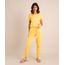 conjunto-basico-de-camiseta-cropped-com-bolso-manga-curta-decote-redondo---calca-jogger-de-moletom-cintura-media--amarelo-claro-1006882-Amarelo_Claro_1