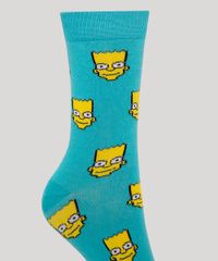 Meia-Infantil-Cano-Alto-Divertida-Bart-Simpson-Azul-1002486-Azul_2