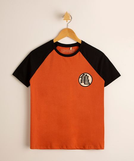 Camiseta-Raglan-Juvenil-de-Algodao-Dragon-Ball-Manga-Curta-Laranja-1000460-Laranja_1