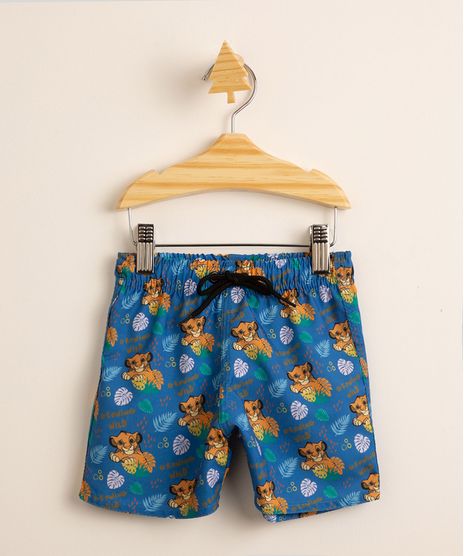 Bermuda-Surf-Infantil-Estampada-Simba-O-Rei-Leao-com-Cordao-Azul-1002975-Azul_1