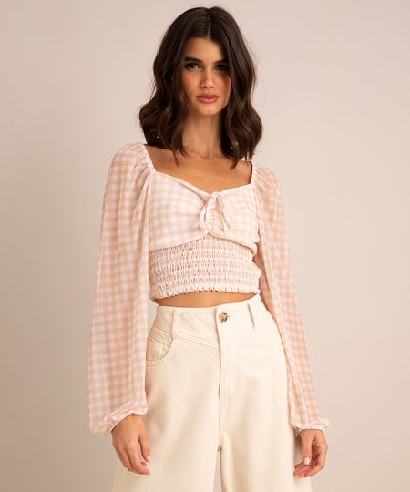 blusa-cropped-de-tule-estampado-xadrez-vichy-com-lastex-manga-bufante-decote-princesa-amarela-1006355-Amarelo_1