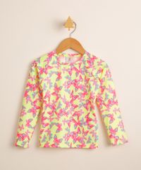 Blusa-de-Praia-Infantil-Estampada-Borboletas-Manga-Longa-com-Protecao-UV50--Amarela-9998498-Amarelo_1