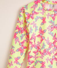 Blusa-de-Praia-Infantil-Estampada-Borboletas-Manga-Longa-com-Protecao-UV50--Amarela-9998498-Amarelo_4