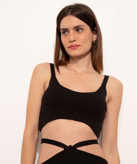 Regata-Cropped-de-Trico-Alca-Fina-Decote-Redondo-Mindset-preta-1010263-Preto_1