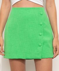 Saia-Curta-de-Linho-Transpassada-com-Botoes-Mindset-verde-1010255-Verde_2
