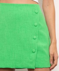Saia-Curta-de-Linho-Transpassada-com-Botoes-Mindset-verde-1010255-Verde_4