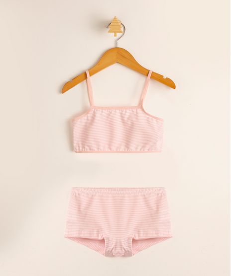 Conjunto-Infantil-de-Sutia-Estampado-Listrado---Calcinha--Rosa-1001663-Rosa_1