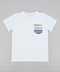 Camiseta-Infantil-com-Bolso-Listrado-Manga-Curta-Gola-Careca-Branca-9234020-Branco_1