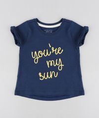 Blusa-Infantil--You-re-My-Sun--Manga-Curta-Decote-Redondo-Azul-Marinho-9244876-Azul_Marinho_1