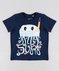 Camiseta-Infantil-com-Estampa-Interativa-de-Polvo-Manga-Curta-Gola-Careca-Azul-Marinho-9228139-Azul_Marinho_1