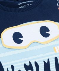Camiseta-Infantil-com-Estampa-Interativa-de-Polvo-Manga-Curta-Gola-Careca-Azul-Marinho-9228139-Azul_Marinho_4
