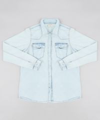 Camisa-Jeans-Infantil-com-Bolsos-Manga-Longa-Azul-Claro-9169052-Azul_Claro_1